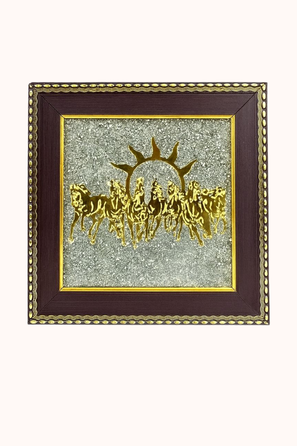 7 Horses Raw Pyrite Frame