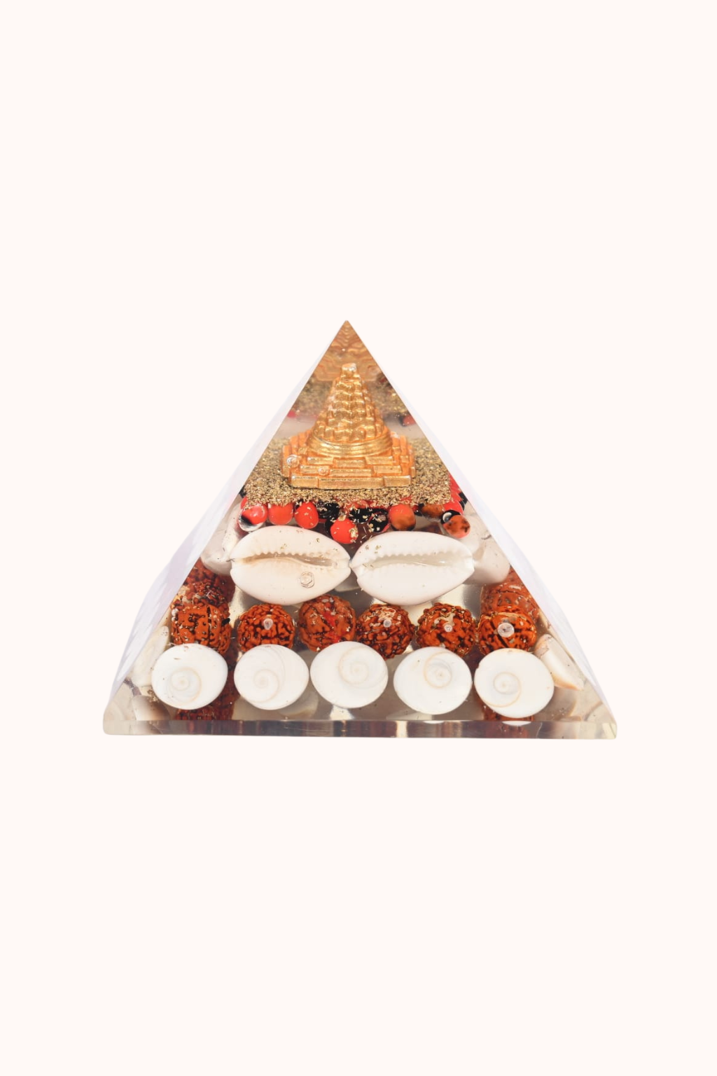 Wealth Pyramid - Shree Yantra with Gomti Chakra