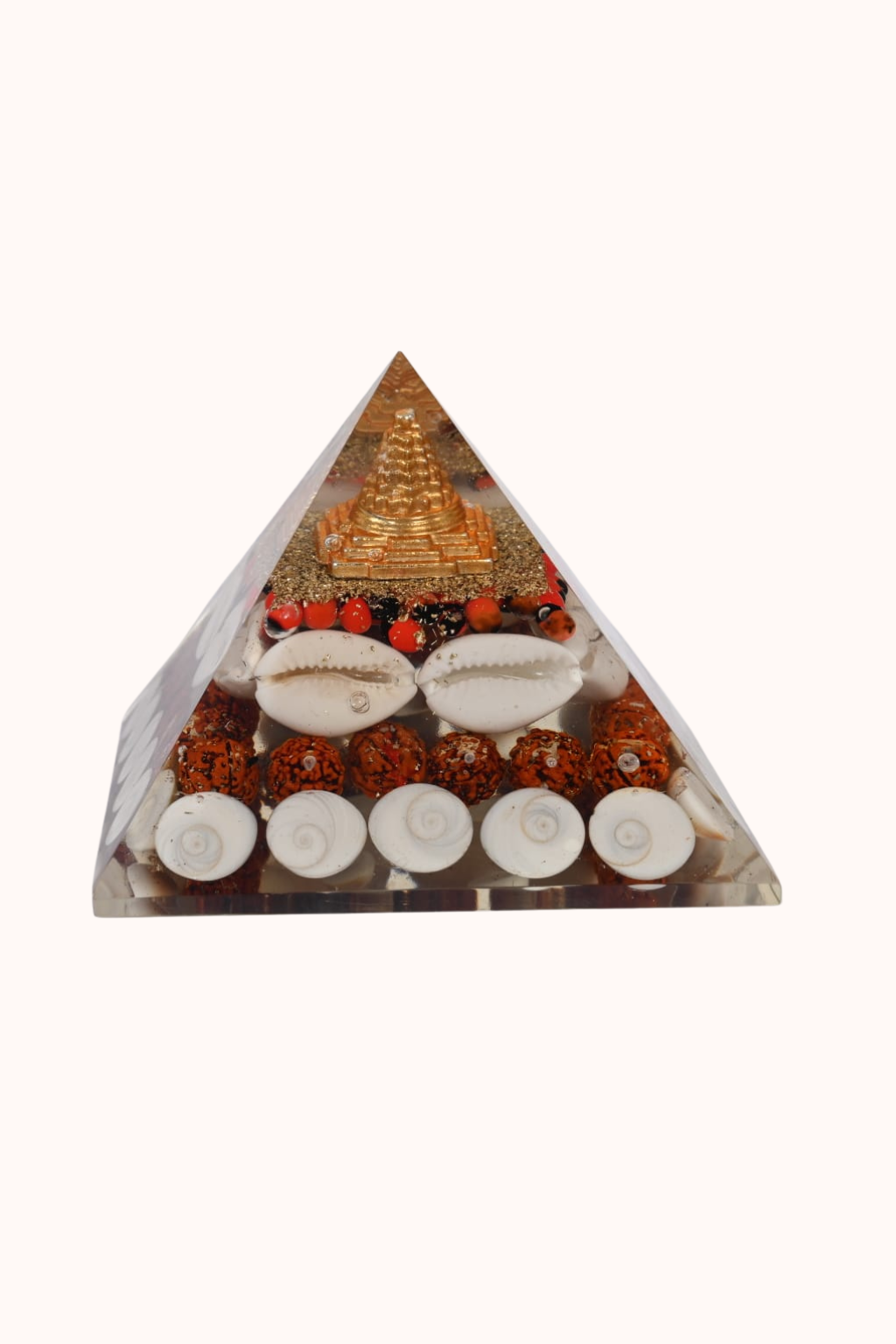 Wealth Pyramid - Shree Yantra with Gomti Chakra