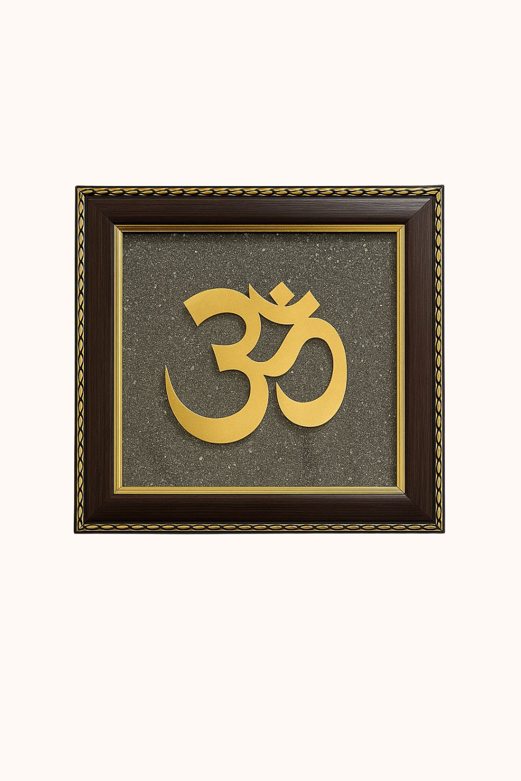 Om Raw Pyrite Stone Plate